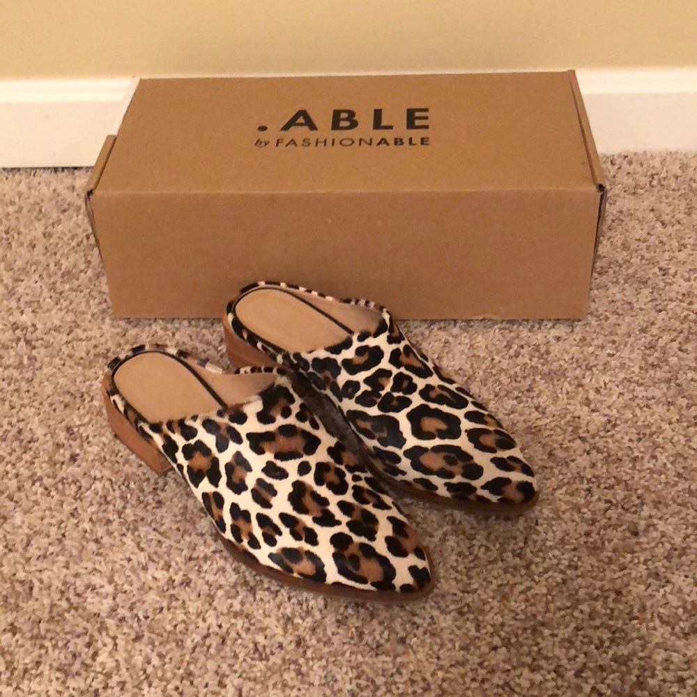 Live Fashionable (Able) Leopard Mules